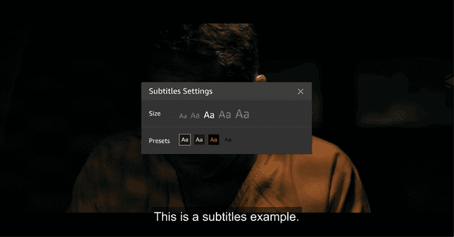 Amazon Prime Subtitle Options