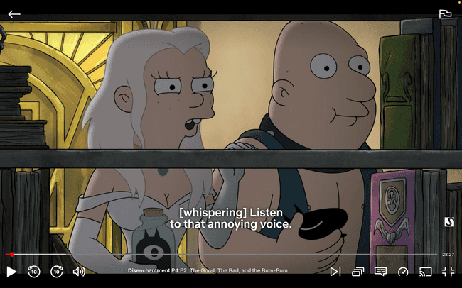 Missing Subtitles on Netflix’s Disenchantment